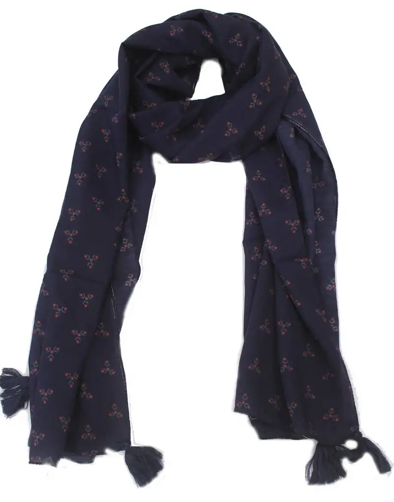 Desibutik stunning blue modal satin fabric digitally printed scarf