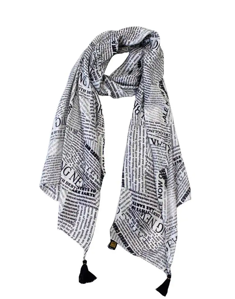 Elegant muslin fabric multicolor printed women scarf::Stoles with tassels