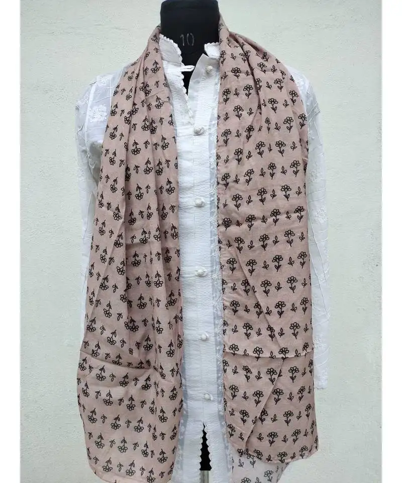 Alluring muslin fabric mauve printed scarf