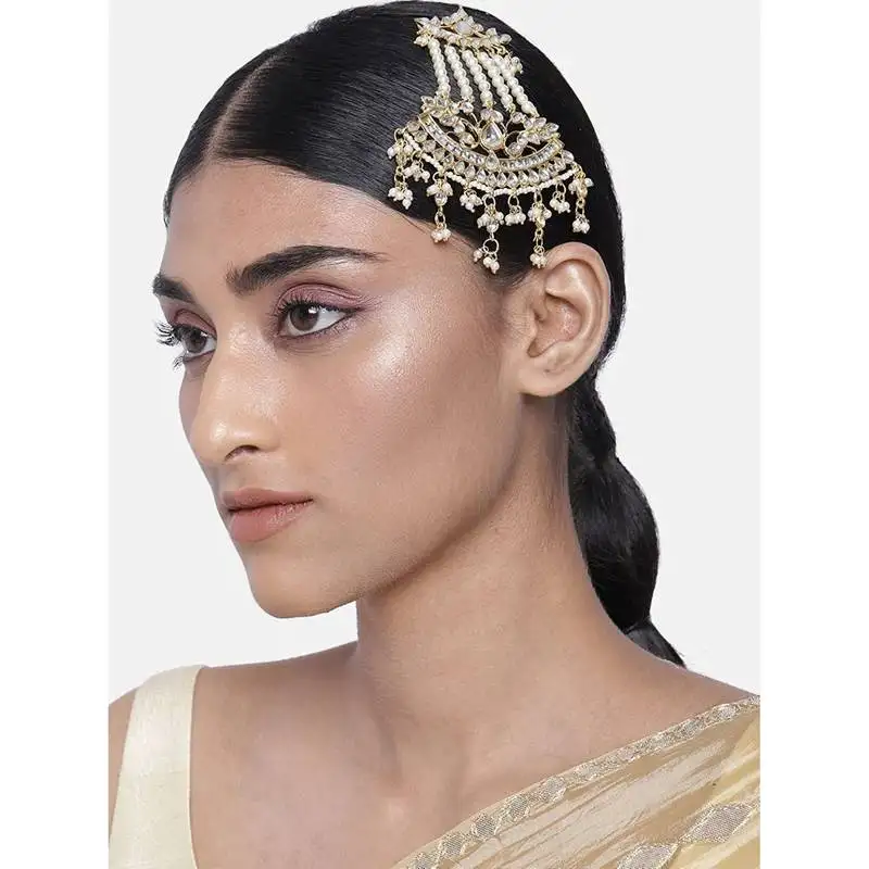 Kundan & pearl pasa::Hair kalank inspired jewellery for women