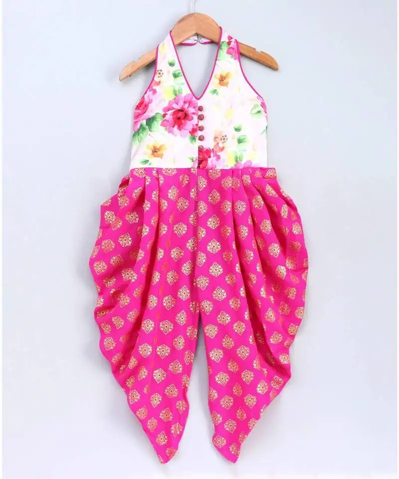 Girls floral jumpsuit -pink