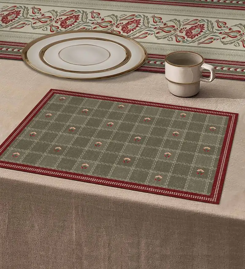 Suzani table mat set of 2 – designer dining placemats for elegant table décor