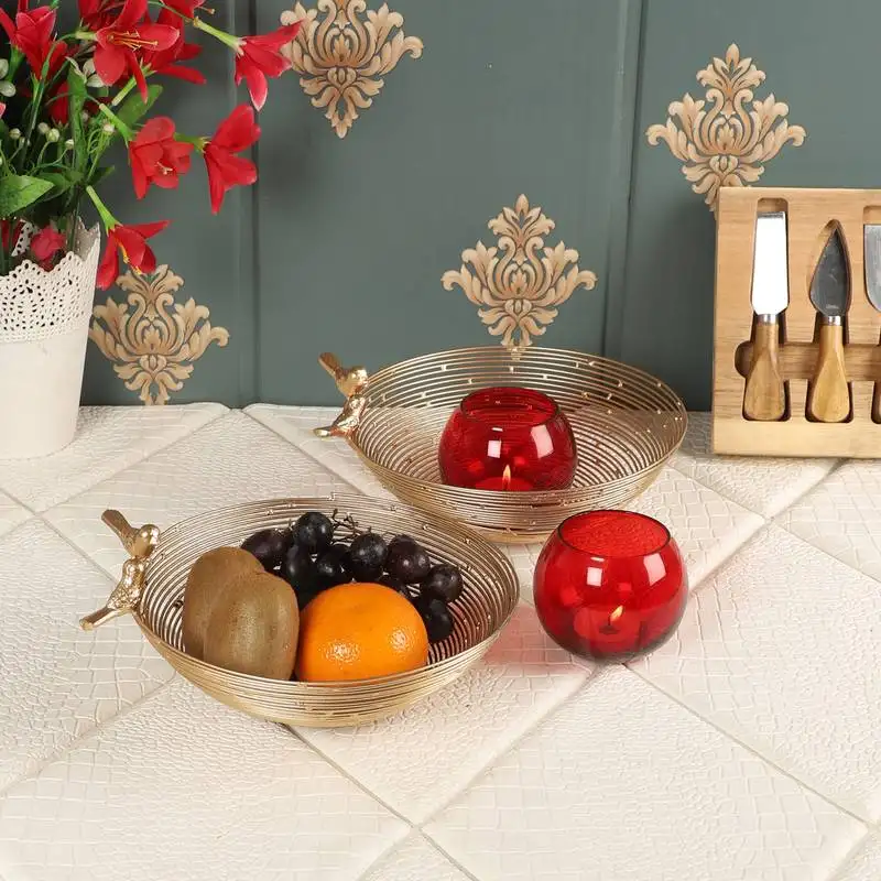 Bird tealight holder :: fruits platter