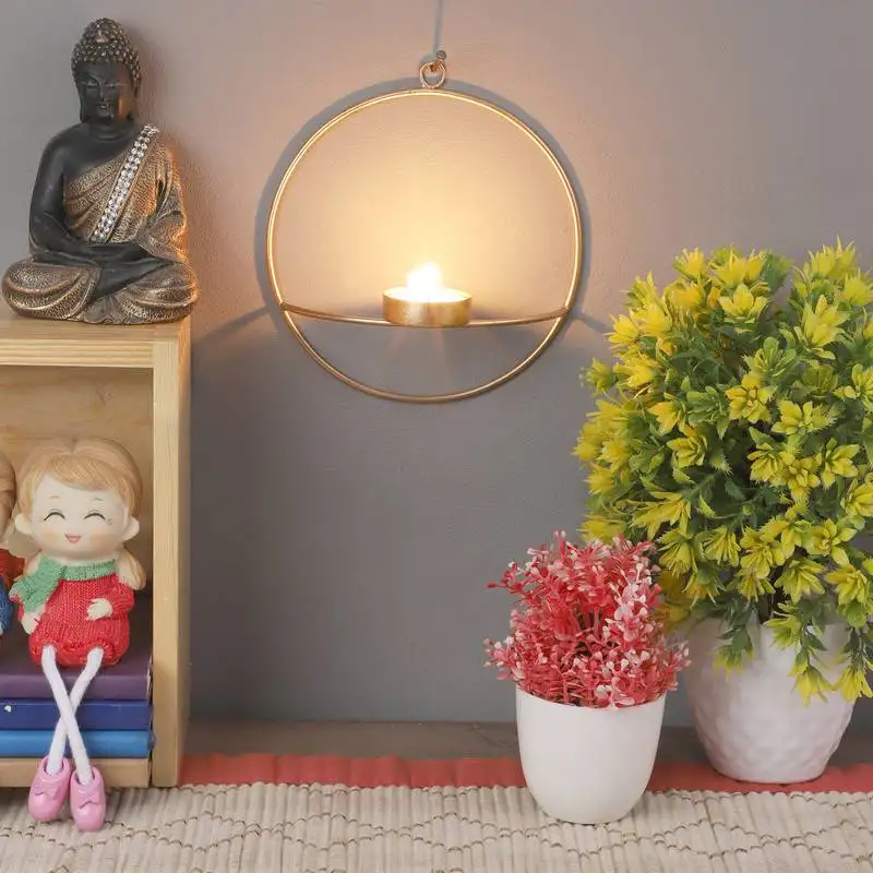 Wall round tealight holder