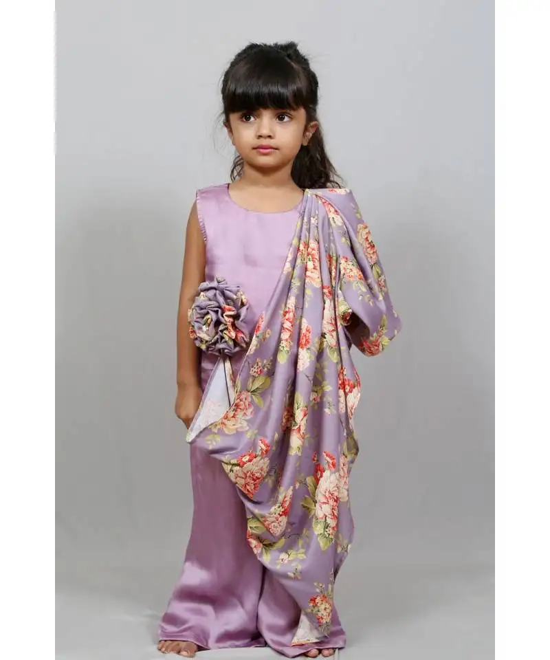 Jumpsuit with one side cape