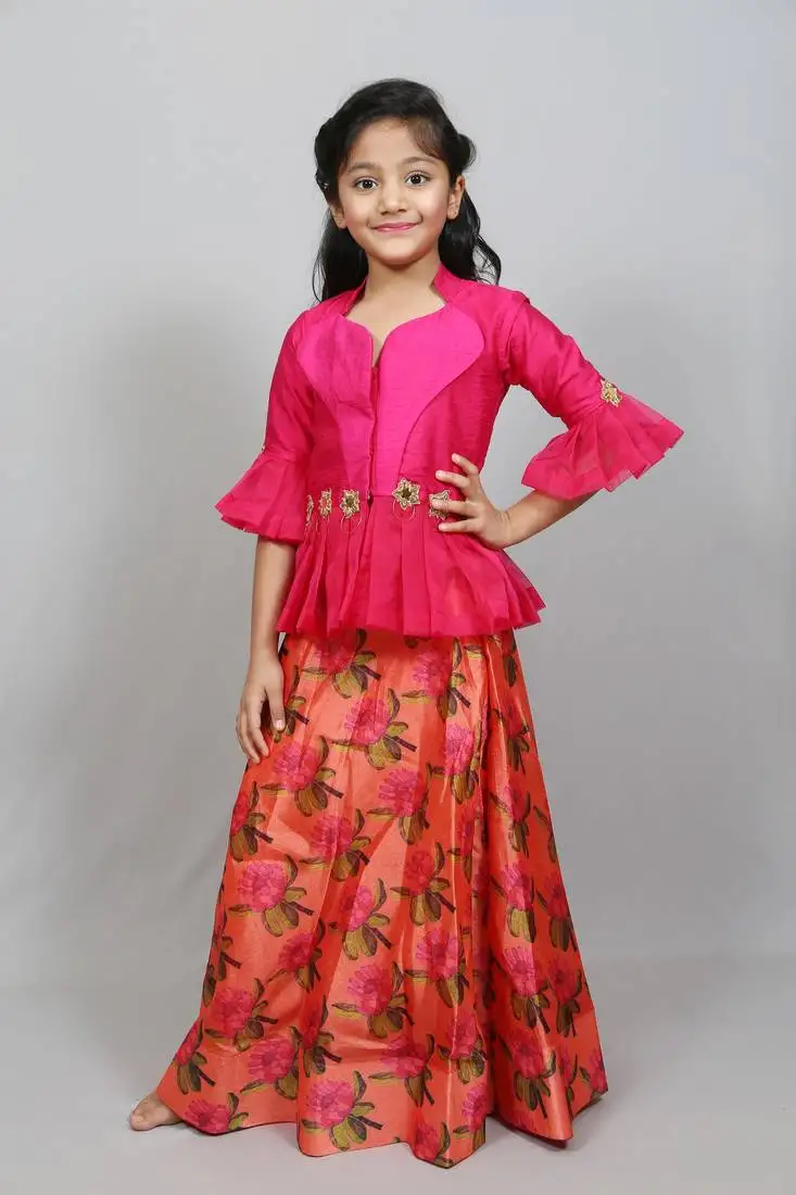 Collared top with printed bottom