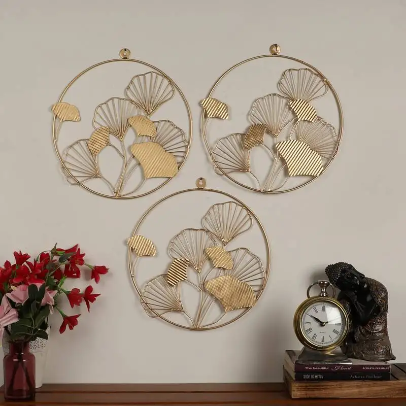 Set of 3 wall decorleaves