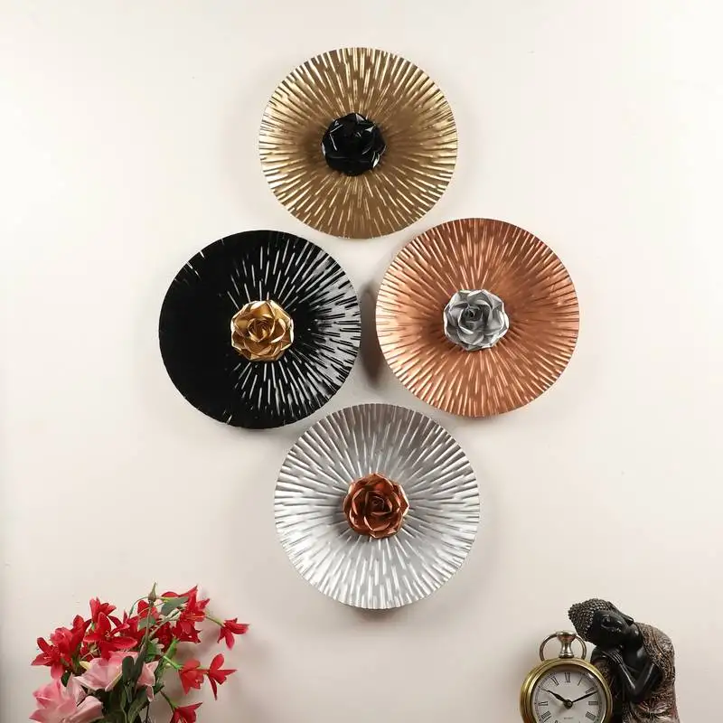Set of 4 wall dcor flower