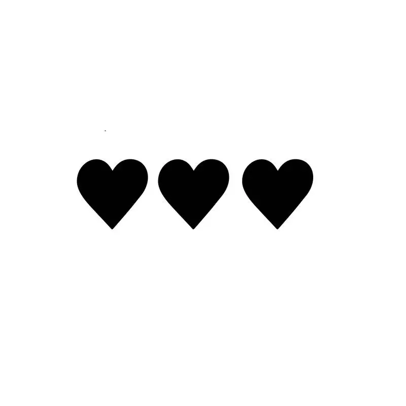 Ecraftindia set of 3 "hearts" black engineered wood wall art cutout, ready to hang home decor