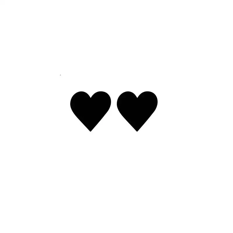 Ecraftindia set of 2 "hearts" black engineered wood wall art cutout, ready to hang home decor