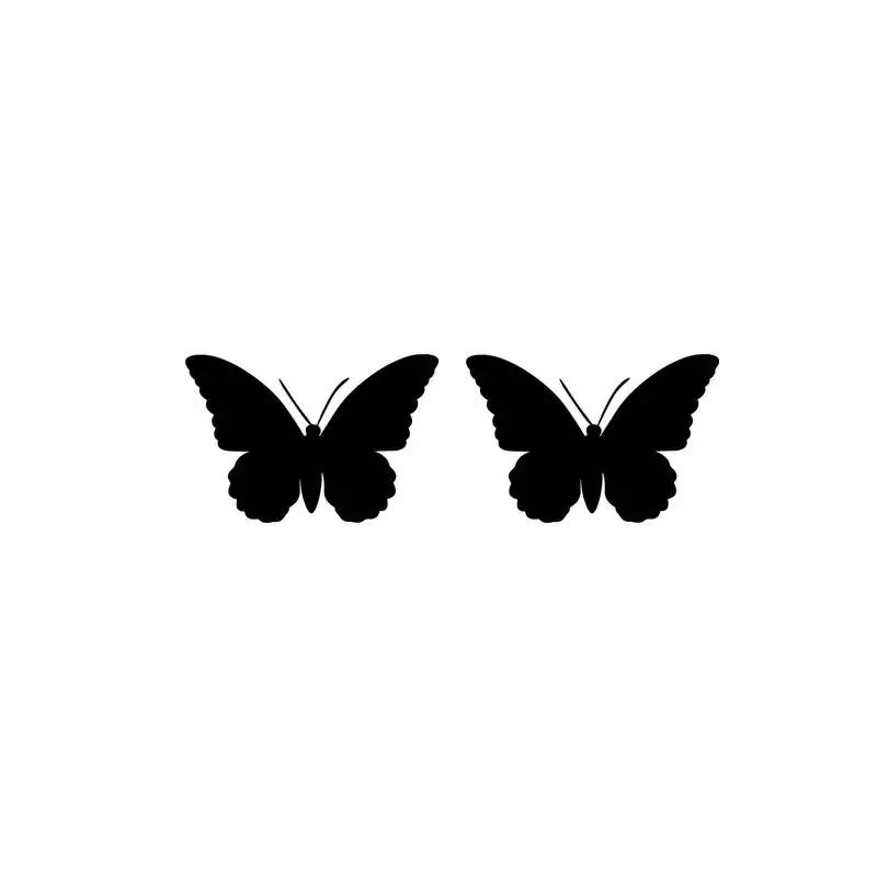 Ecraftindia set of 2 "butterflies" black engineered wood wall art cutout, ready to hang home decor