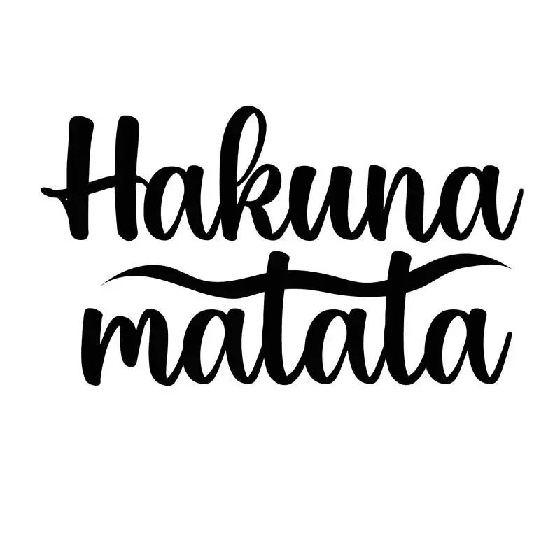 Ecraftindia "hakuna matata" black engineered wood wall art cutout, ready to hang home decor