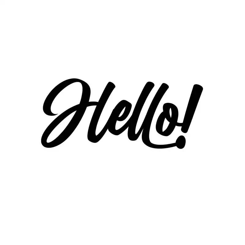 Ecraftindia "hello!" black engineered wood wall art cutout, ready to hang home decor