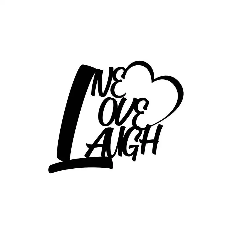 Ecraftindia "live love laugh with heart" black engineered wood wall art cutout, ready to hang home decor