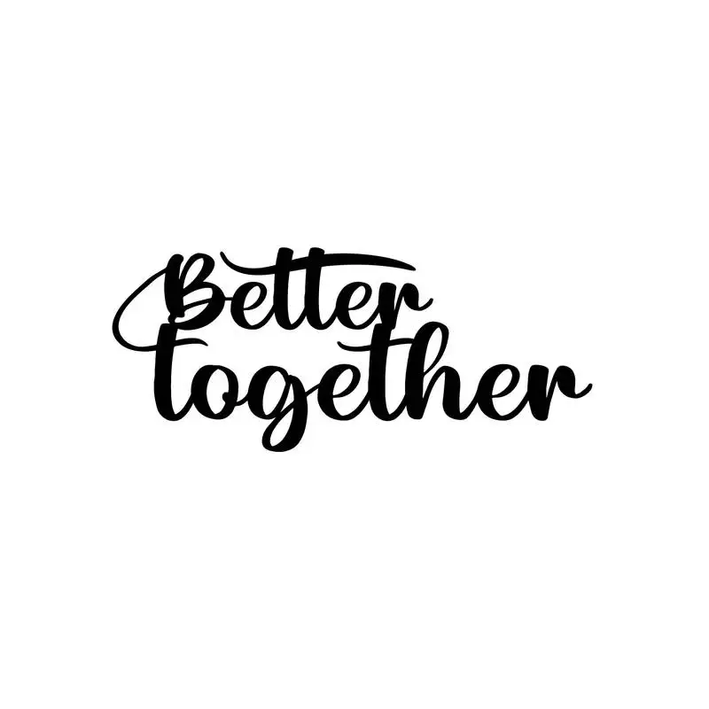 Ecraftindia "better together" black engineered wood wall art cutout, ready to hang home decor