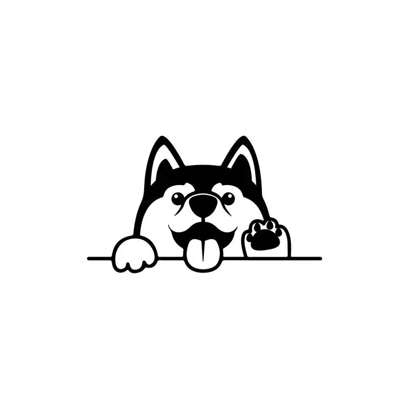 Ecraftindia "dog face" black engineered wood wall art cutout, ready to hang home decor