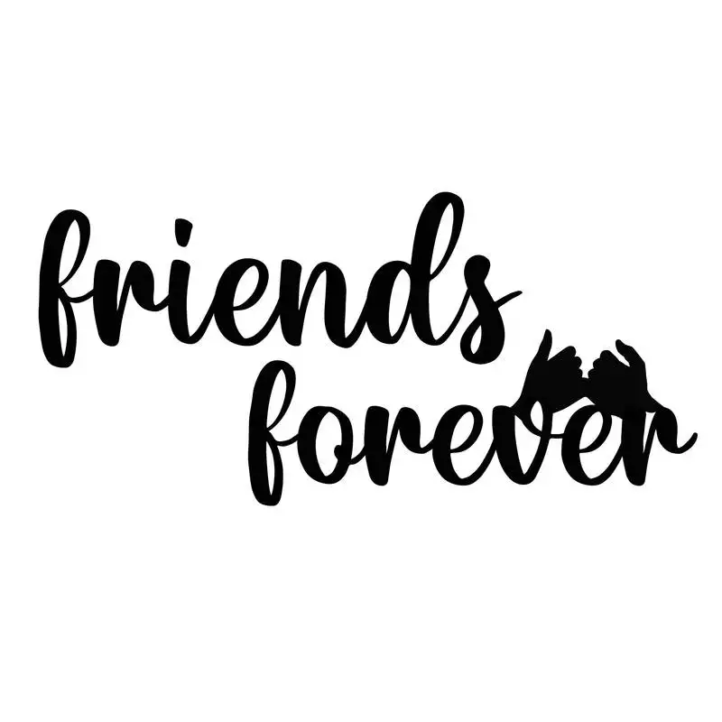 Ecraftindia "friends forever" black engineered wood wall art cutout, ready to hang home decor