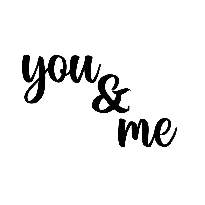 Ecraftindia "you & me" black engineered wood wall art cutout, ready to hang home decor