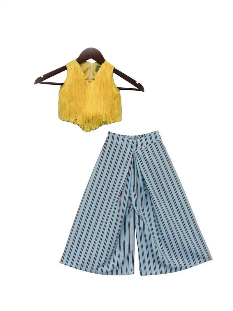 Acqua green ajkan with yellow chudidar