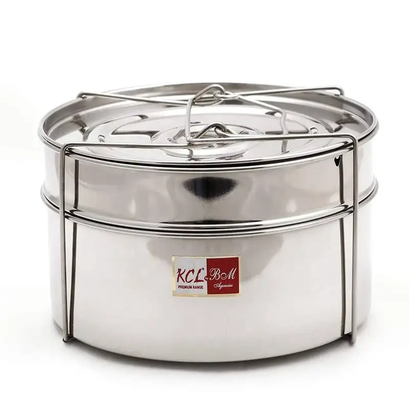 Kcl stainless steel cooker separator suitable for prestige outer lid cooker - 5 litre (2 containers with lifter)