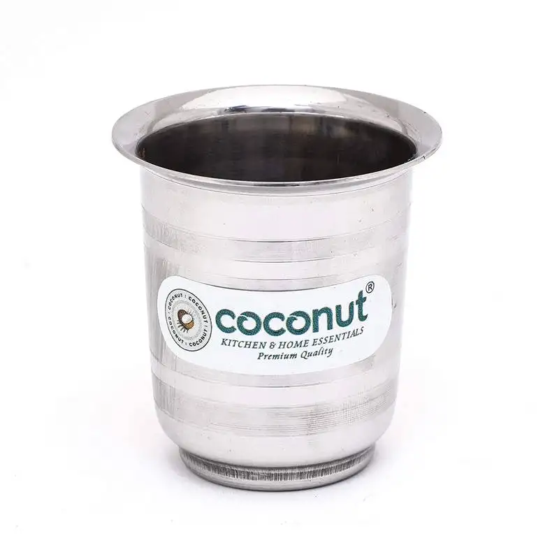 Coconut stainless steel max glass::Coffee & tea mini glass -50 ml set of 6pc