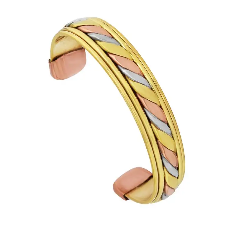 Mix multi-metal copper bracelet free size kada for good health and reliving