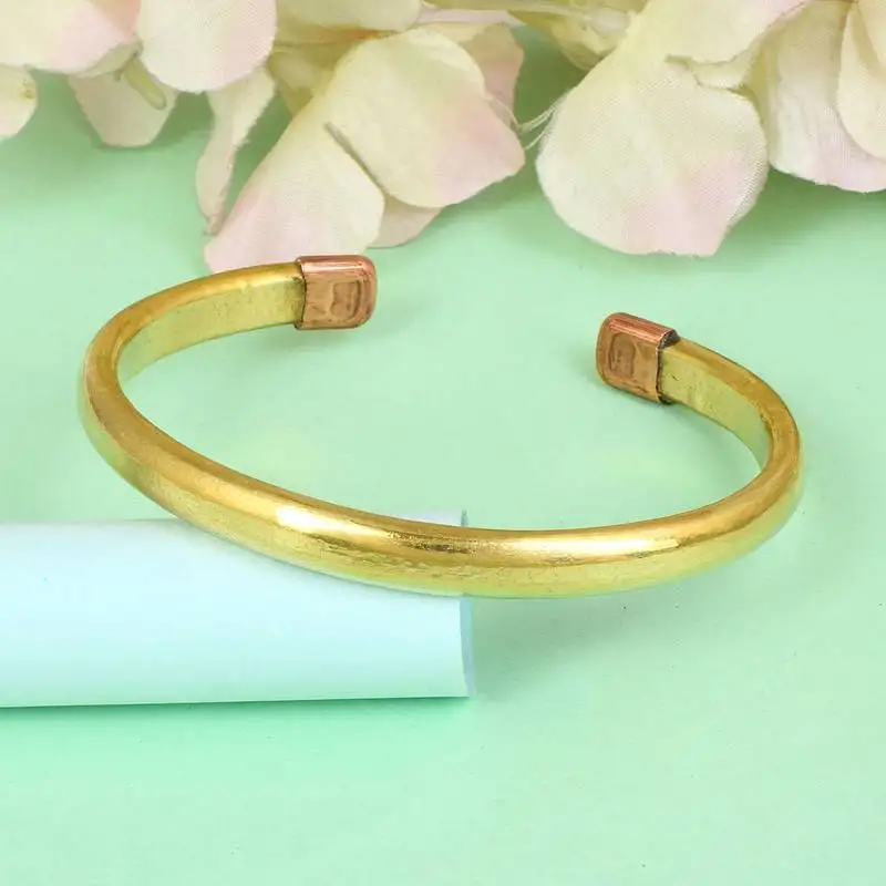 Pure brass free size adjustable bangle bracelet cuff kada for men and women