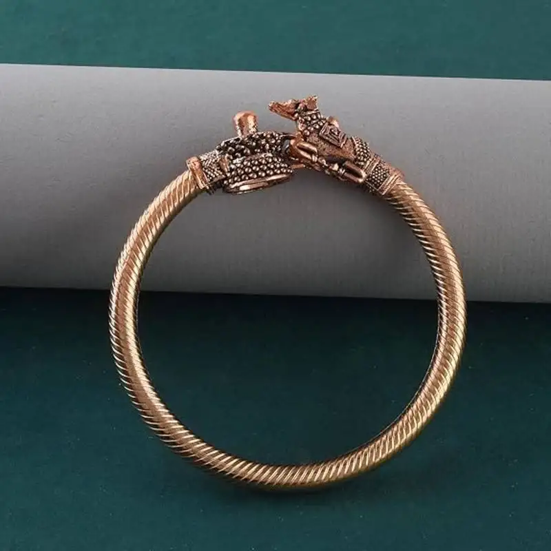 Pure copper hindu spiritual shiva symbols nandi and shivling design