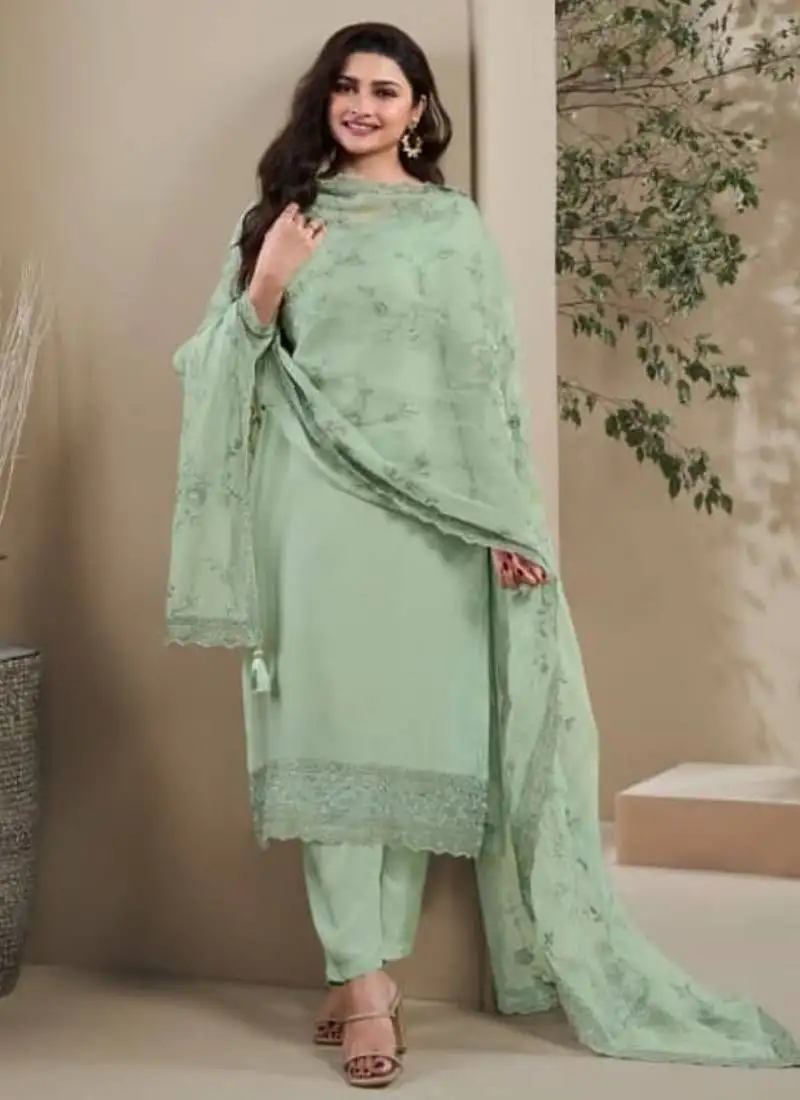 Light green semi stitched wedding suits