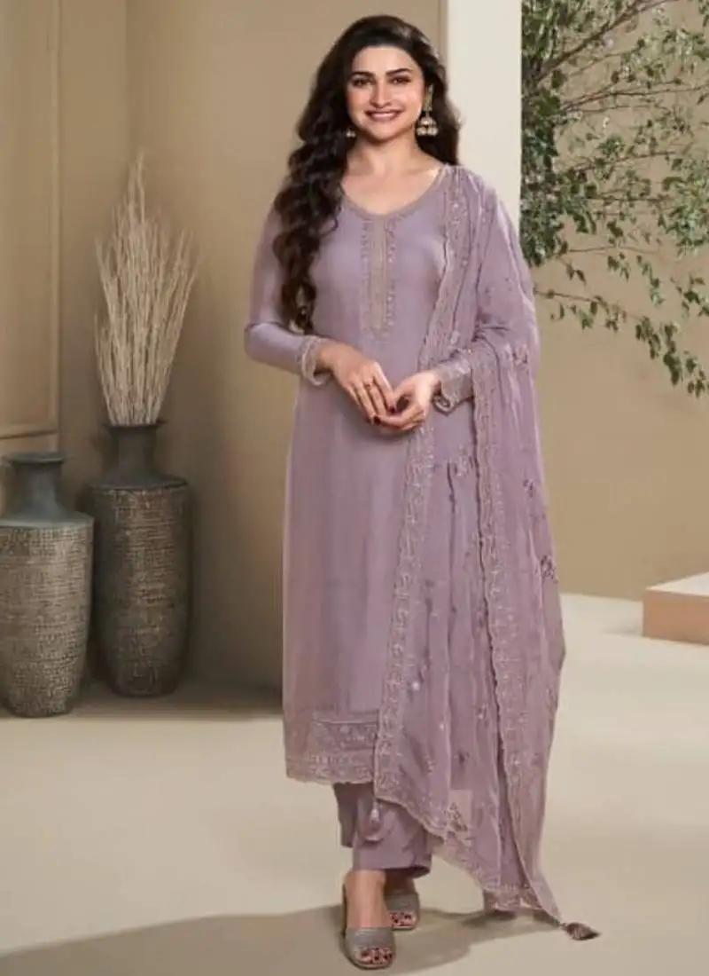 Light purple semi stitched wedding suits