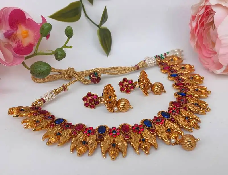 Pink and blue agate peacock jewellery