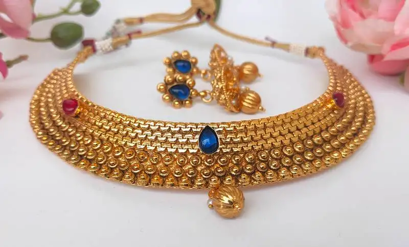 Pink and blue agate jewellery