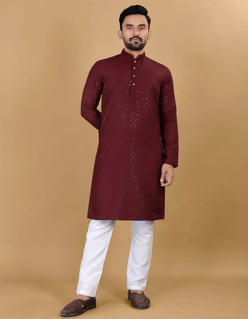 Traditional wear readymade men's kurta pyjama collection