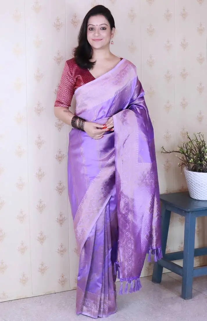 Soft silk bandhani leheriya zari woven saree