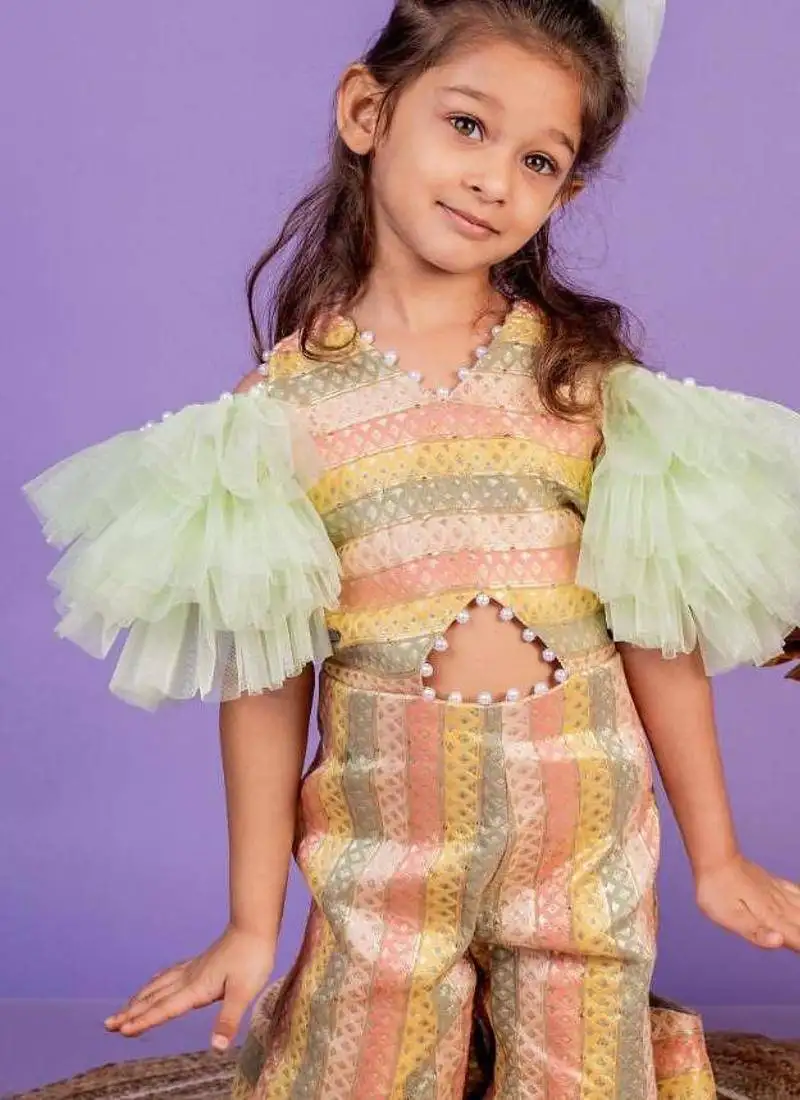 Multicolor embroidered cotton jumpsuit