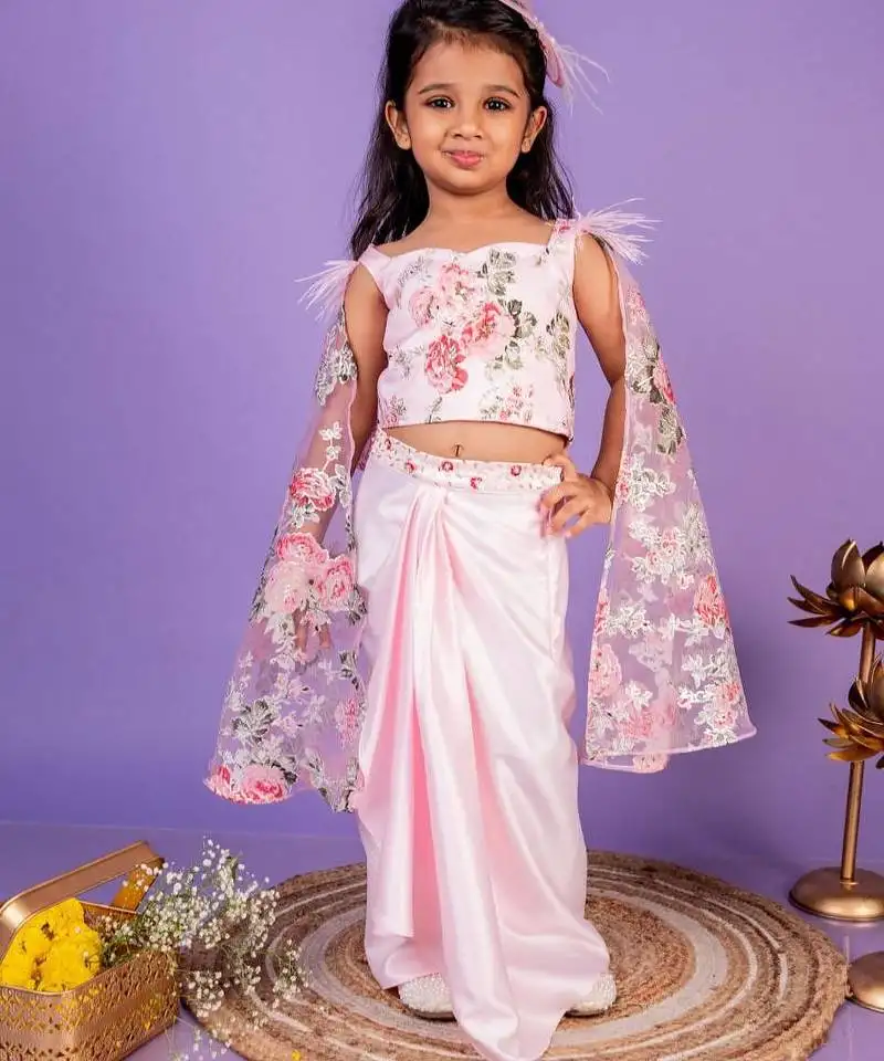 Pink printed cotton co ord set