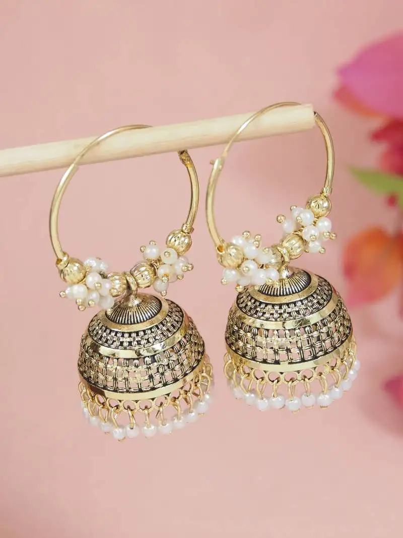 Indian wedding bollywood style jhumka earrings for women
