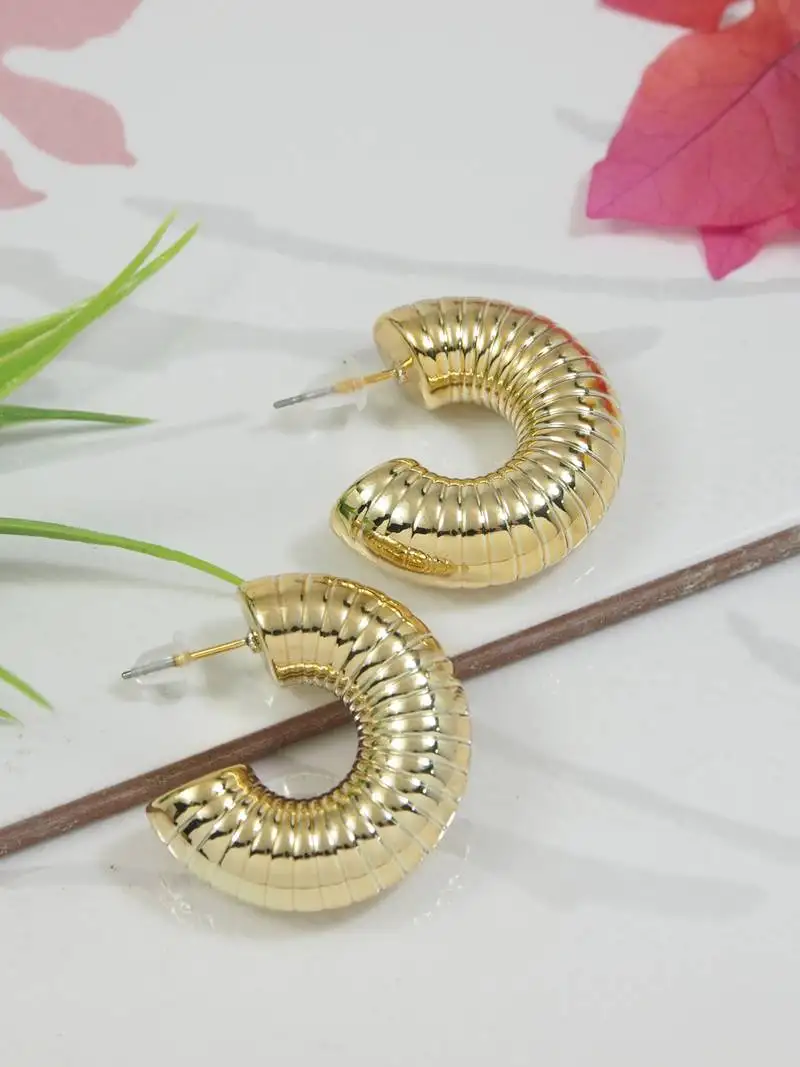 Half circle designed stud earrings for women