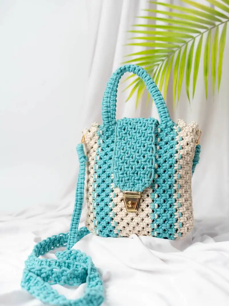 Orchid blue hand corded sling