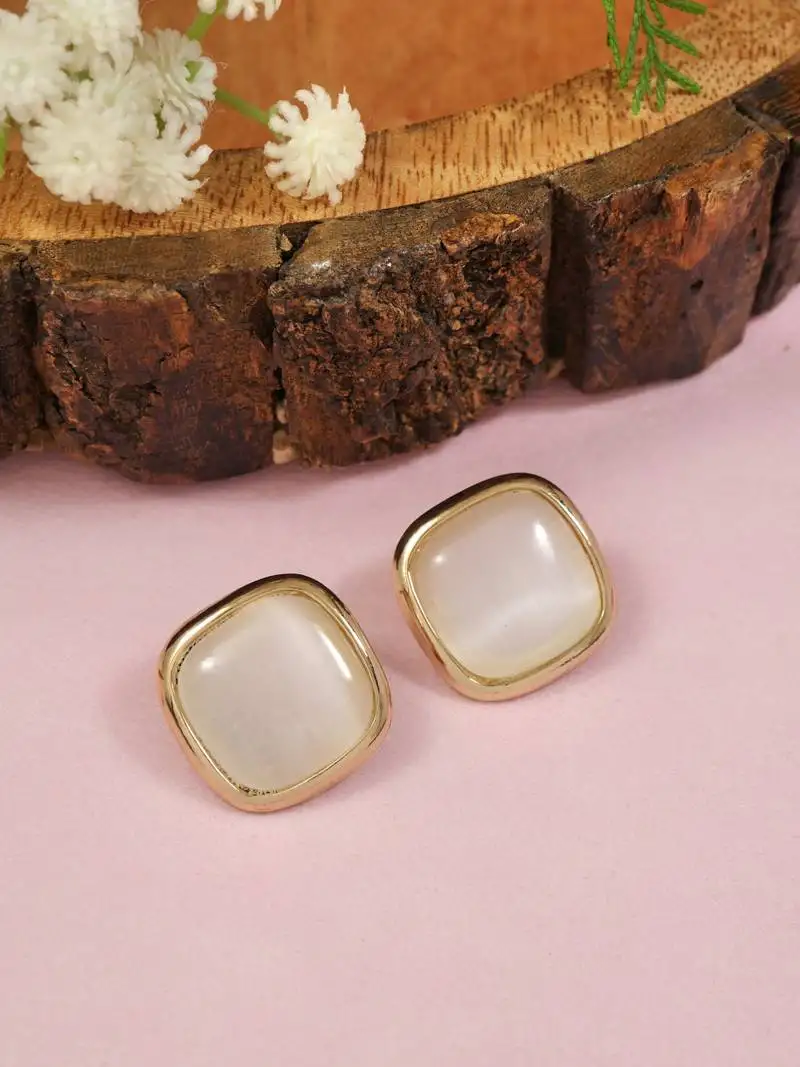 Mother of pearl latest stylish lightweight radiance stud earrings for women