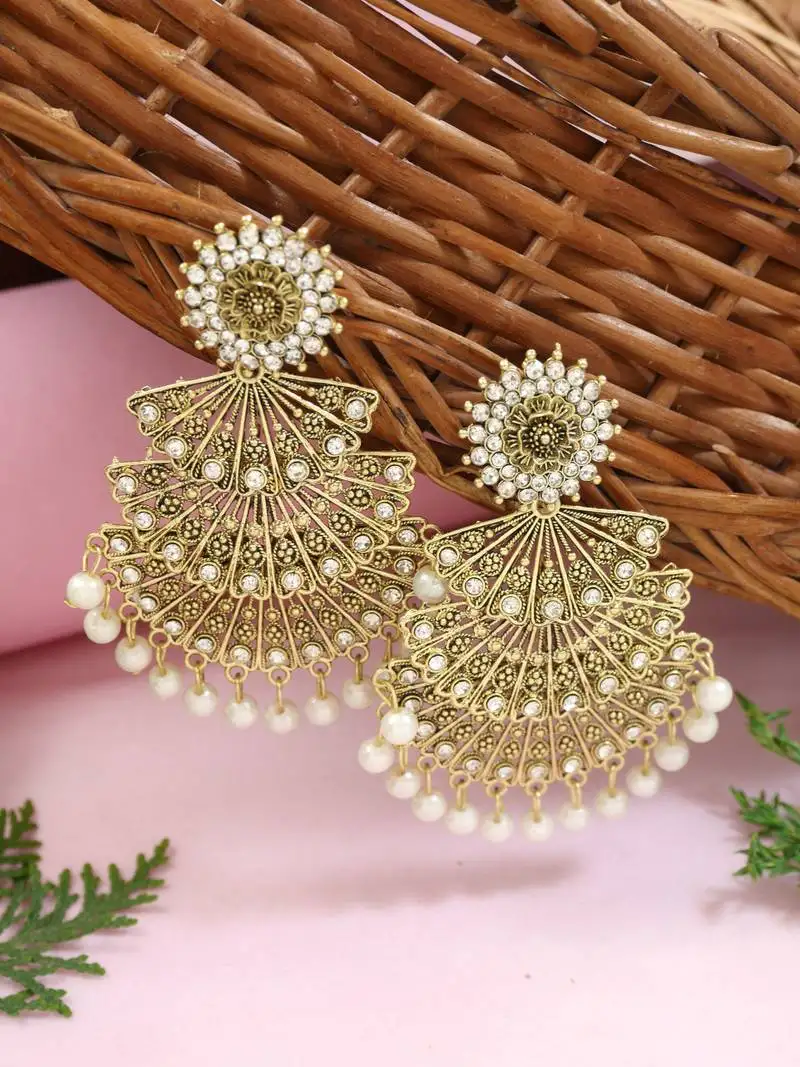 Kundan traditional designer chandbalis earrings for women