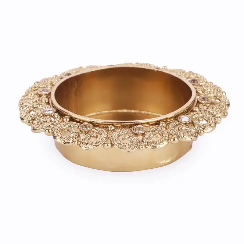 Traditional elegant peacock design brass gold plated festival decorative deep :: diya