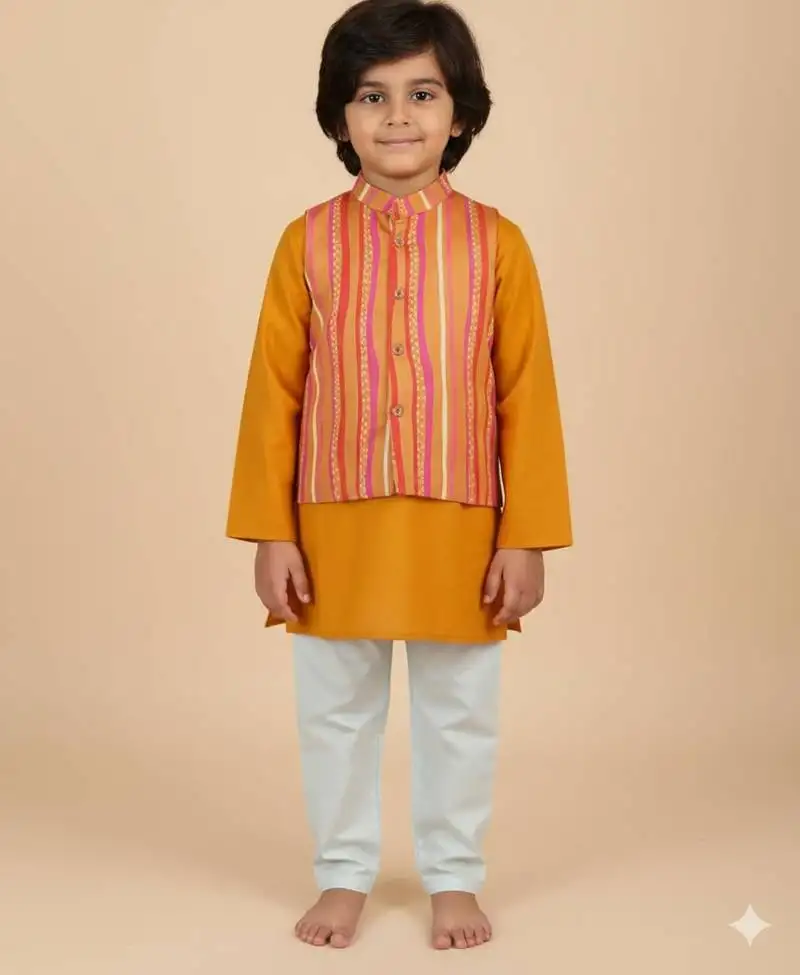 Modal satin & cotton satin kurta pyjama jacket