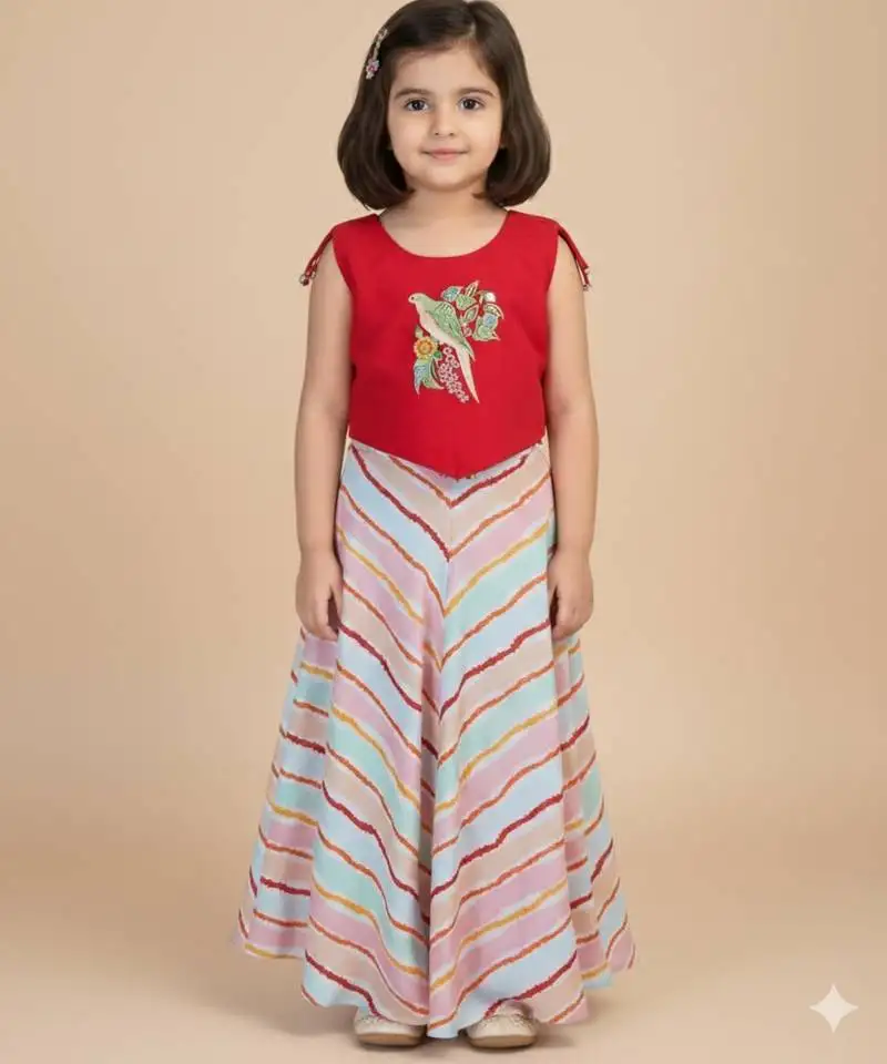 Silk & muslin top & sharara sharara