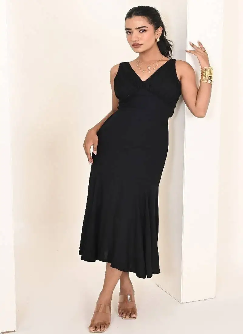 Black rayon dress