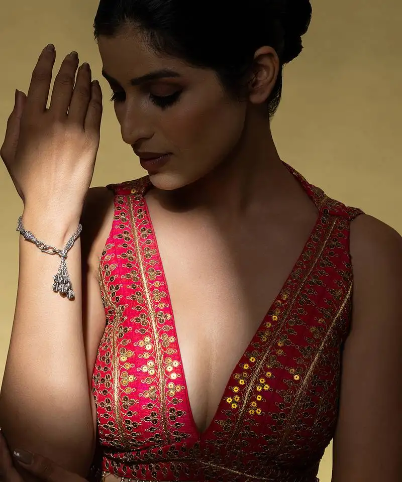 Oxidised silver multi-strand bracelet