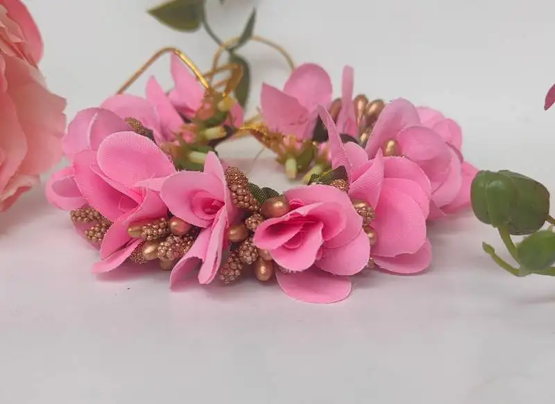 Baby pink orchids gajra