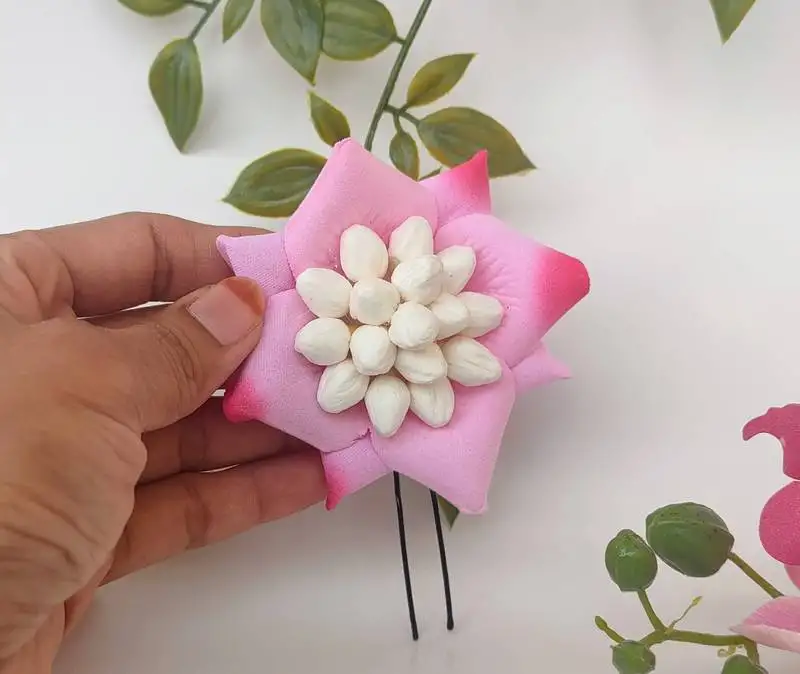 Babypink petals flower brooch