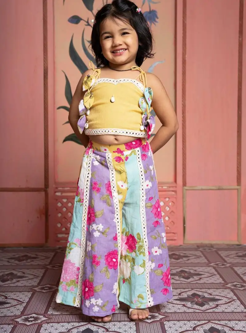 Multicolour printed linen co ord set