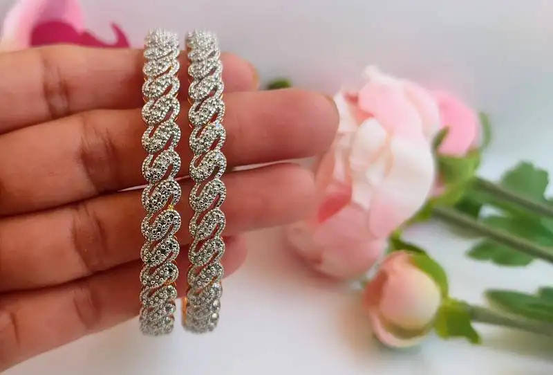 Mesmerizing cz bangles of size 2.6